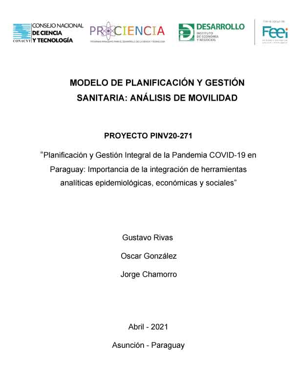 MODELO DE PLANIFICACIÓN Y GESTIÓN SANITARIA: ANÁLISIS DE MOVILIDAD -  Instituto Desarrollo